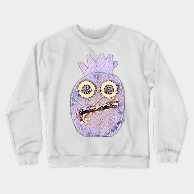 Ring-eyed pineapple light purple Crewneck Sweatshirt by FlossOrFi